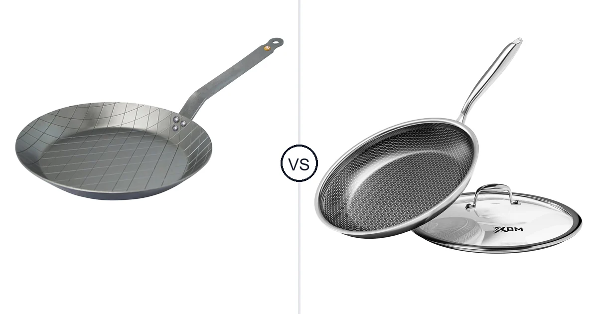 De Buyer MINERAL B Carbon vs XBM Nonstick Frying Pan: Oven Comparison