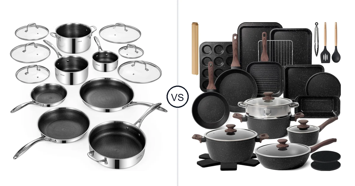 DELUXE 13 Pieces vs Kikcoin 31 Pieces: Best Cookware Set for Your
