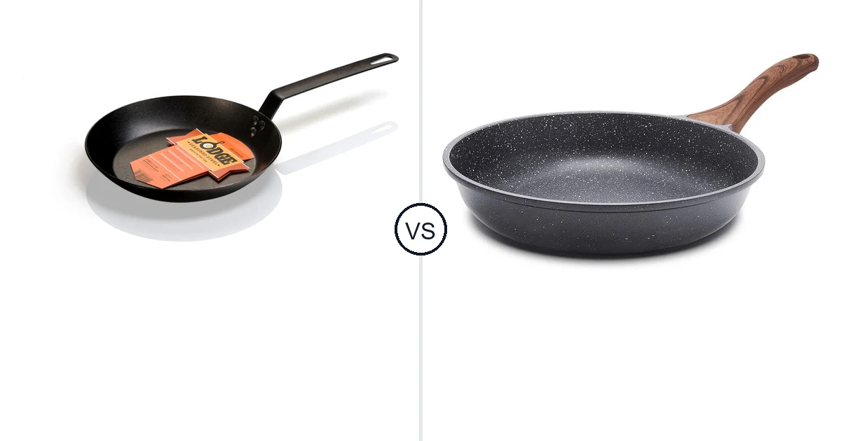 Comparison of Lodge 10 Inch Carbon Steel Skillet - and SENSARTE Nonstick Frying Pan Skillet