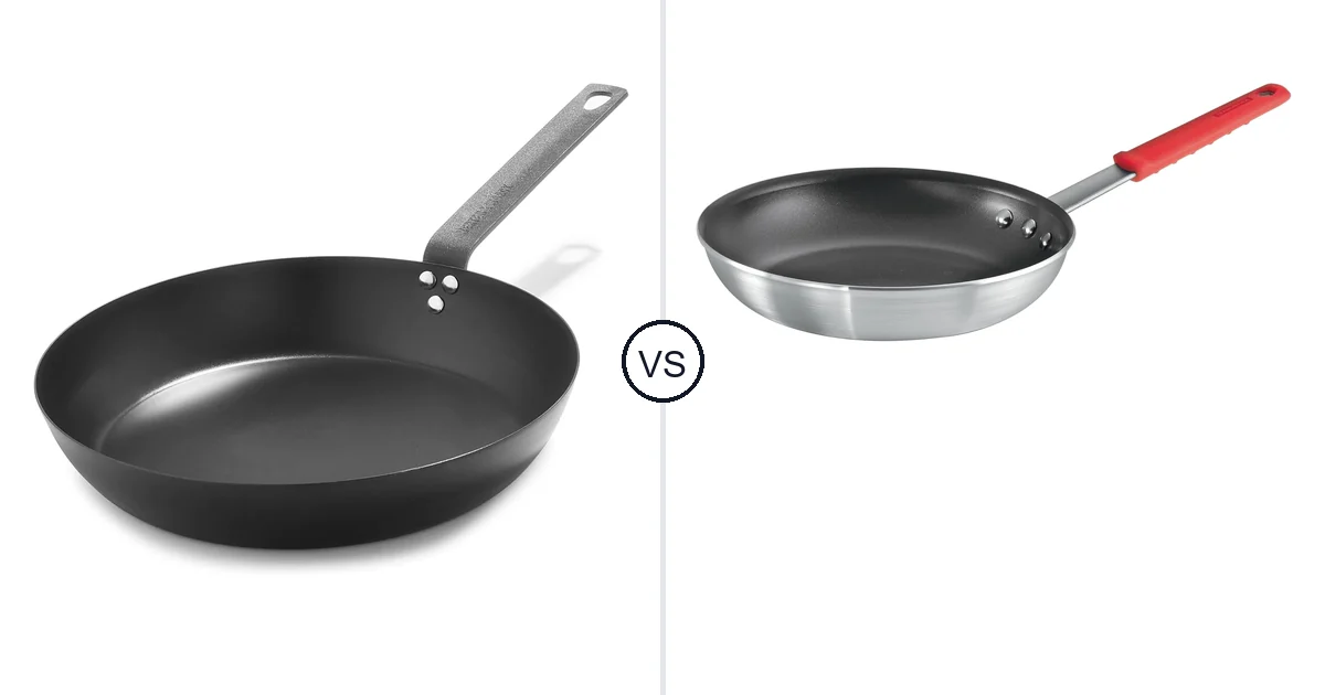 Comparison of Merten & Storck Pre-Seasoned Carbon Steel 12” Frying Pan and Tramontina Professional 10-Inch Non Stick Frying Pan