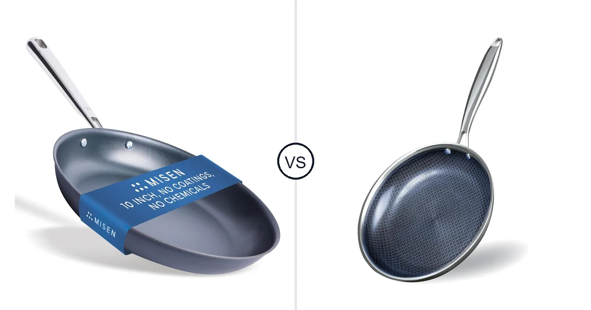 Comparison of Misen Carbon Nonstick™ Skillet - Nitrided Carbon and THE COOK'S COMPANY Non-Stick Frying Pan - Premium Skillet