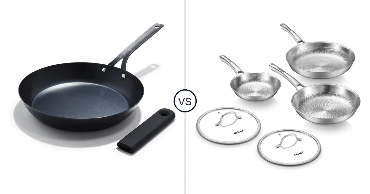 OXO Obsidian 12 Carbon vs VEDNHOL Titanium Pans Set: Oven Comparison