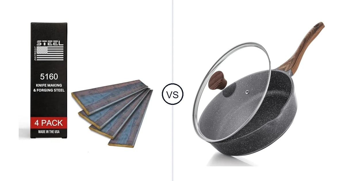 Comparison of Patriot Steel 5160 and SENSARTE Nonstick Skillet