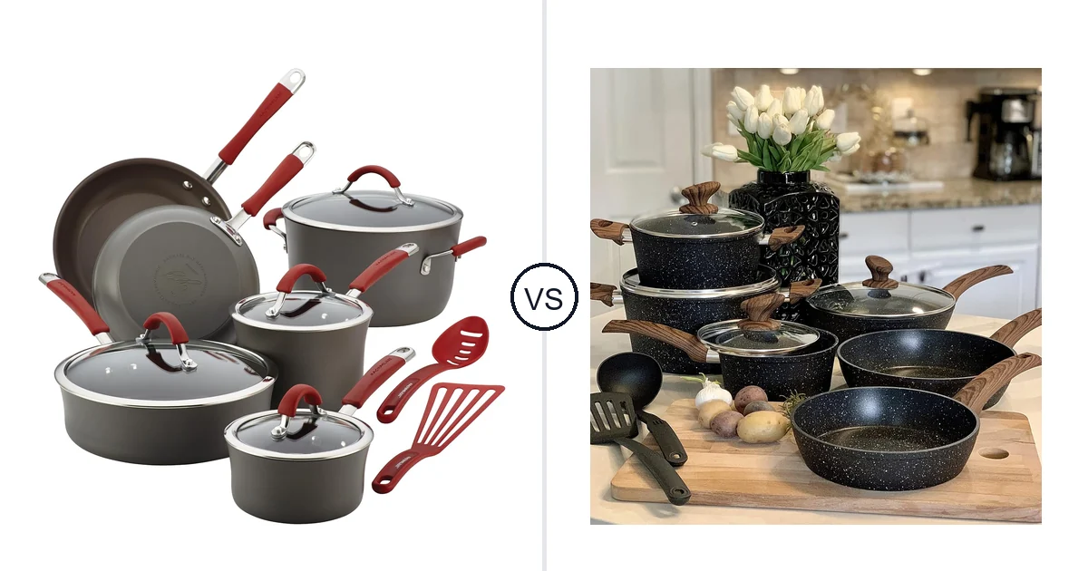 Rachael Ray 12 Piece Hard vs Kitchen Academy 12 PCS: Cookware Set
