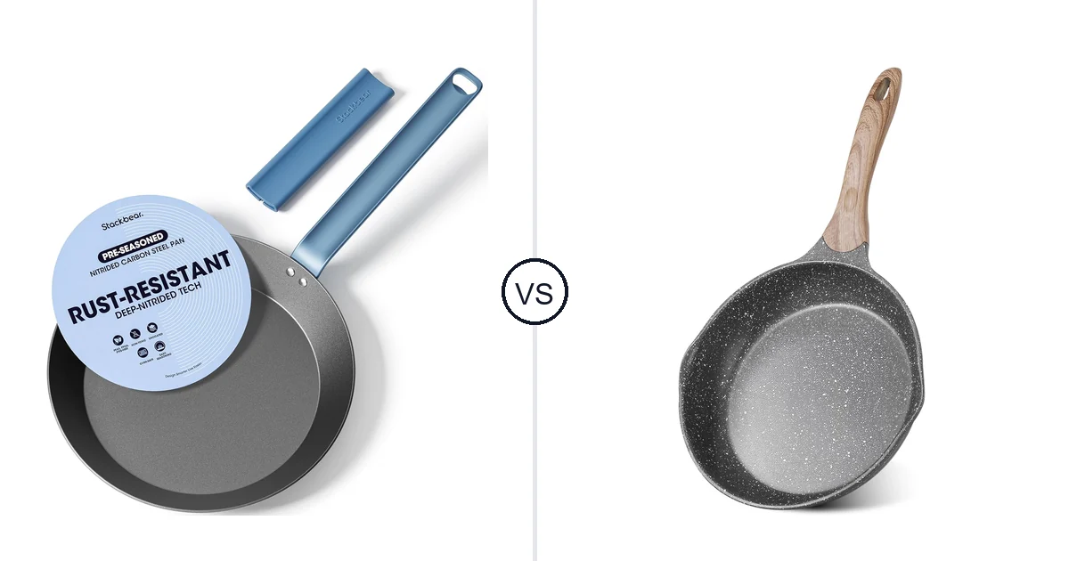 Stackbear Carbon Steel vs JEETEE 9.5 Inch Nonstick Oven: Best for
