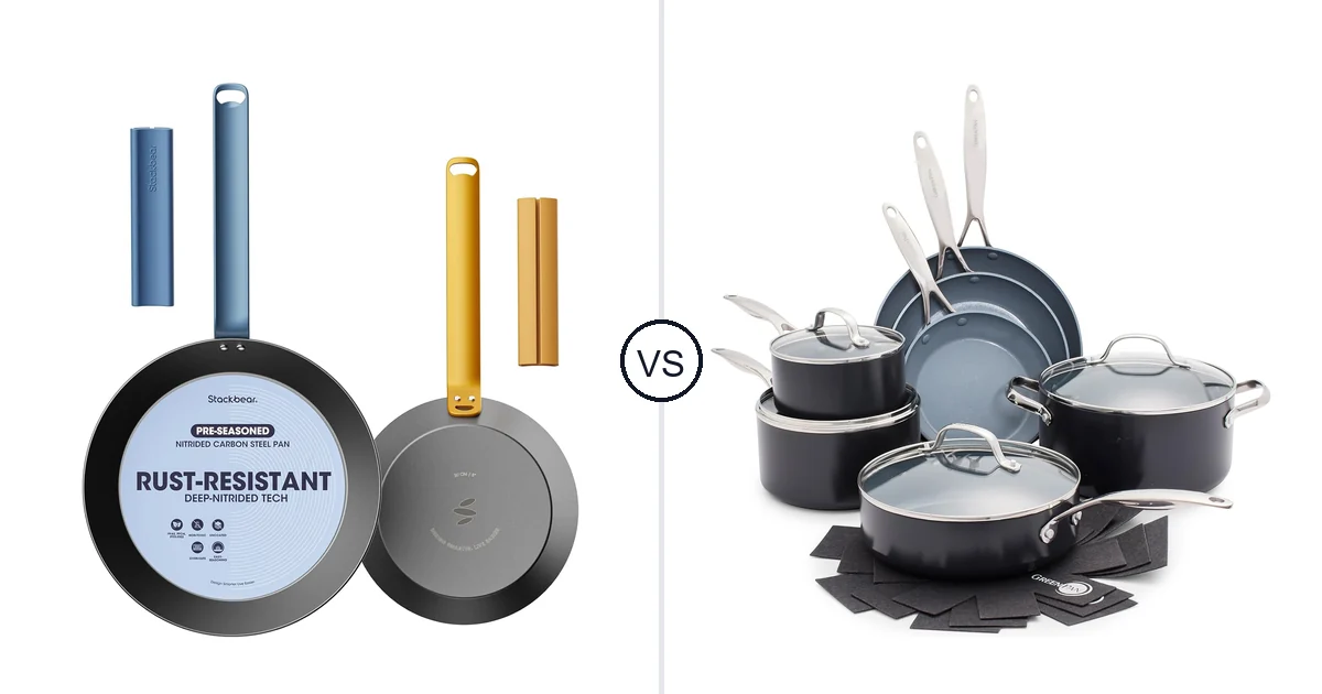 Stackbear Carbon Steel vs GreenPan Cookware: Oven Comparison