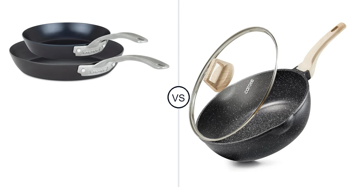 Viking Nonstick Frying vs CAROTE 12 Inch Nonstick: Key Differences