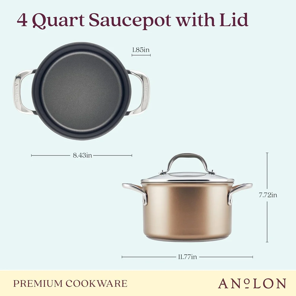 Anolon Ascend Hard Anodized Nonstick Saucepan/Saucepot and