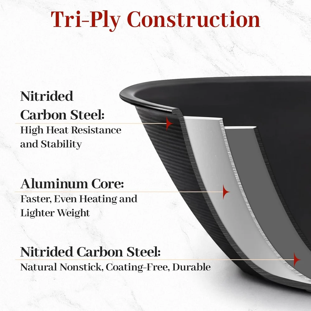CASTIVO Carbon Steel Frying Pan 12