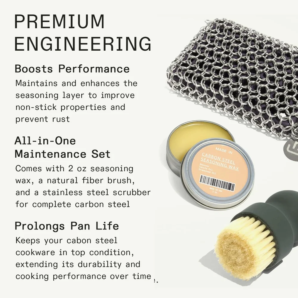 Made In Cookware | 3-Piece Carbon Steel Cleaning