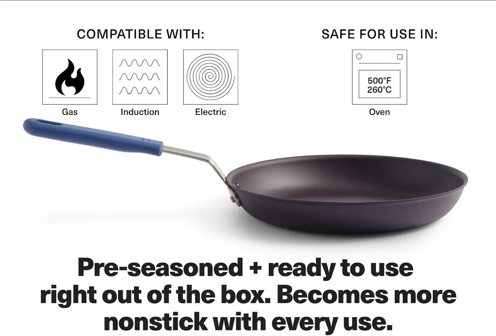 Misen 10 Inch Pre-Seasoned Carbon Steel Fry