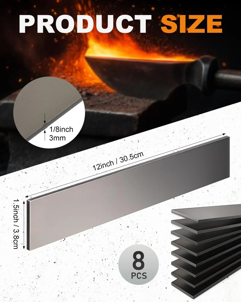 Rocaris 8 Pack 1095 Steel for Knife