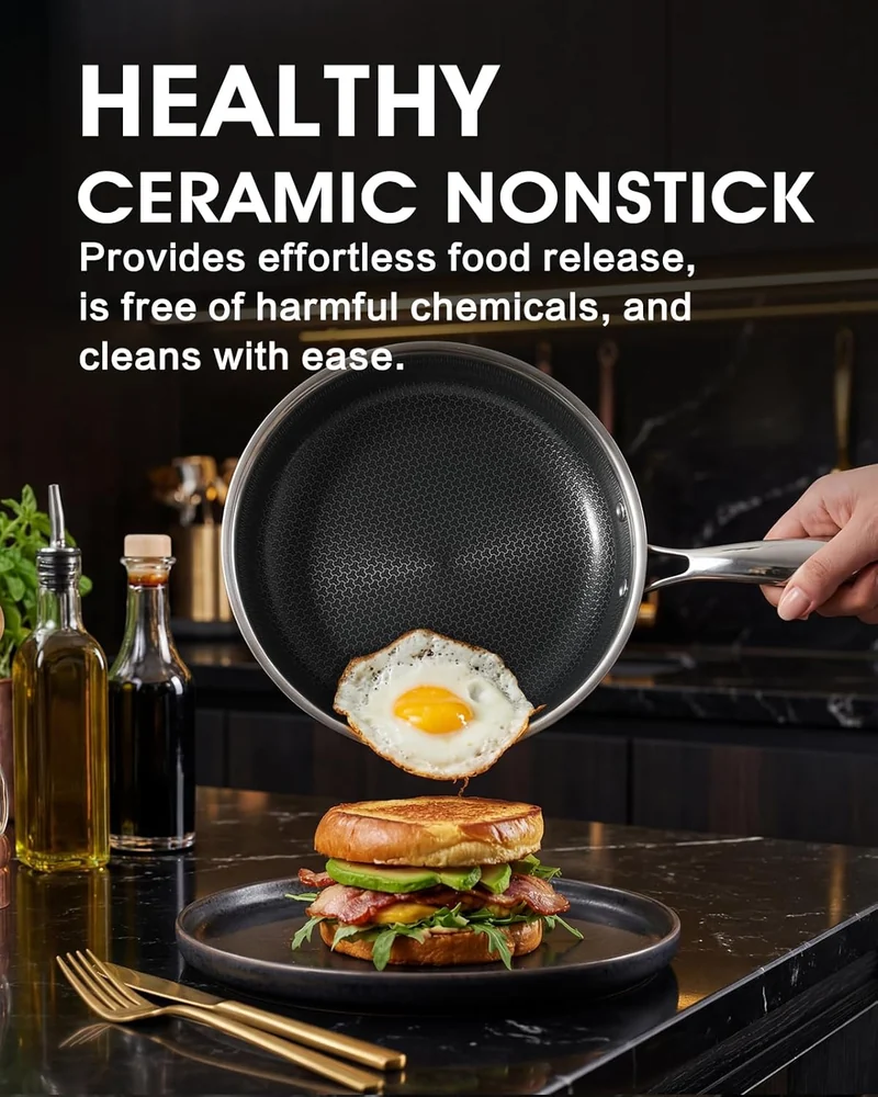Tibbicc Non Stick Frying Pan 12 Inch