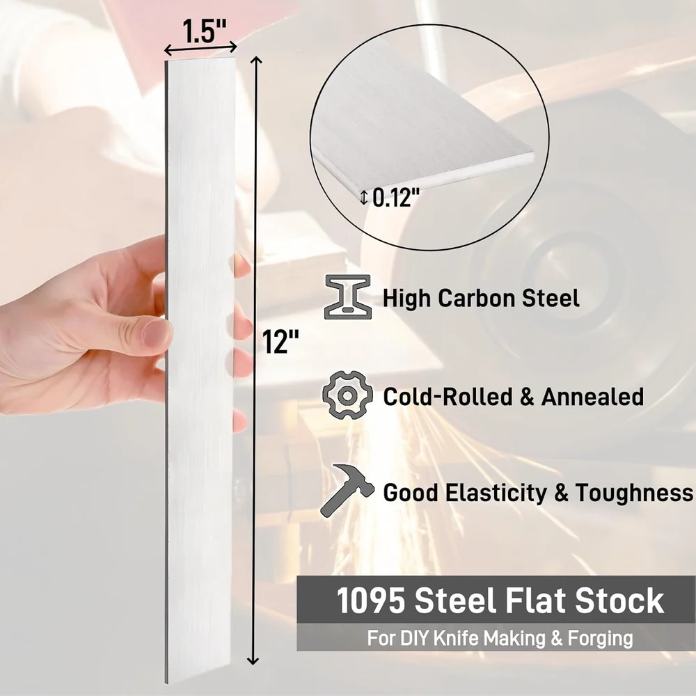 ZAVOOS 4 Pack 1095 Steel Flat Stock