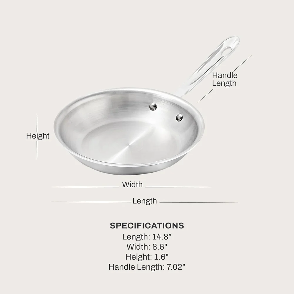 All-Clad D3® Stainless Steel 8 inch Frying