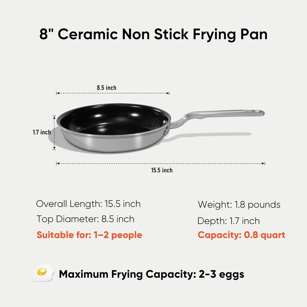 GLOBEHOME 5 Ply Ceramic Non Stick Frying