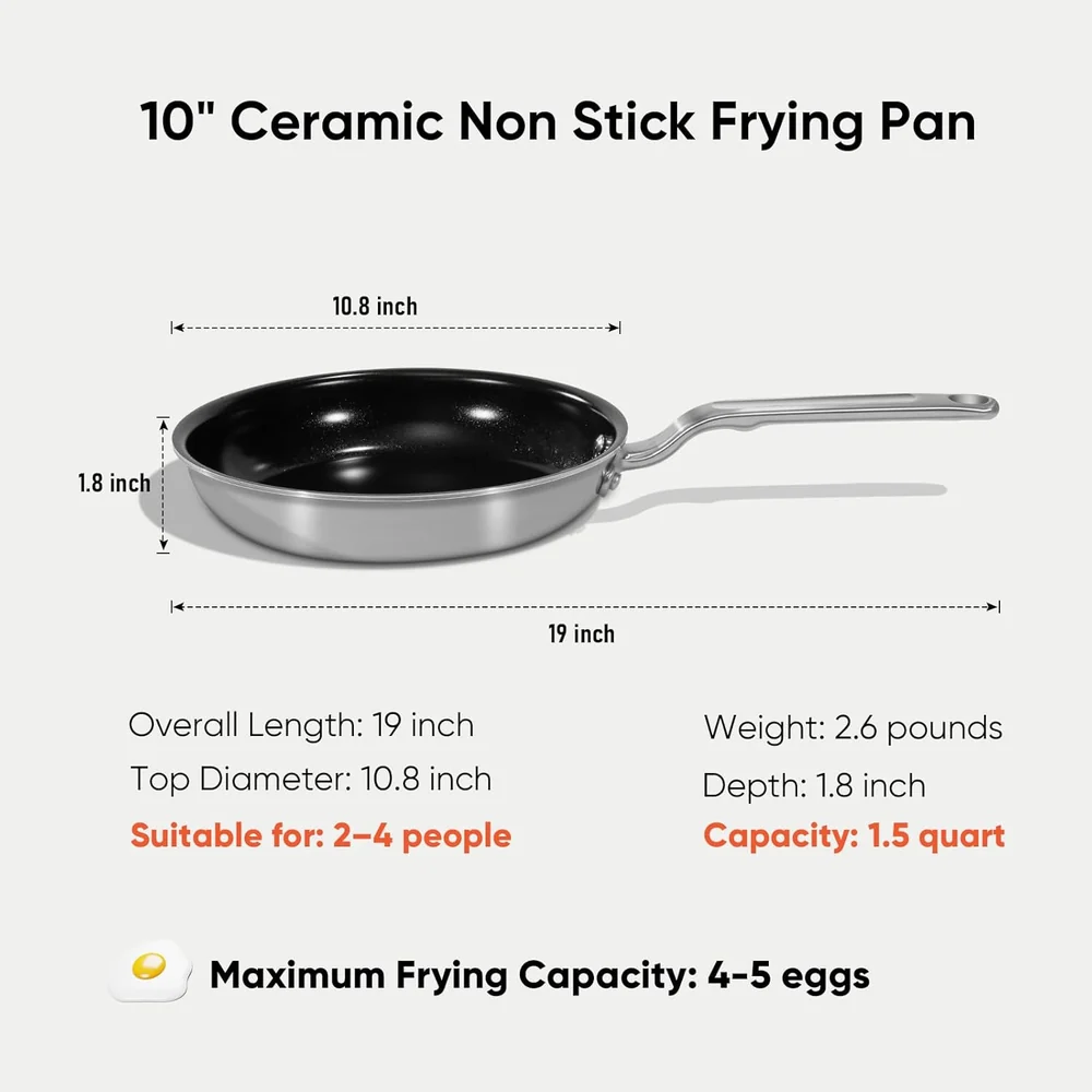 GLOBEHOME 5 Ply Ceramic Non Stick Frying