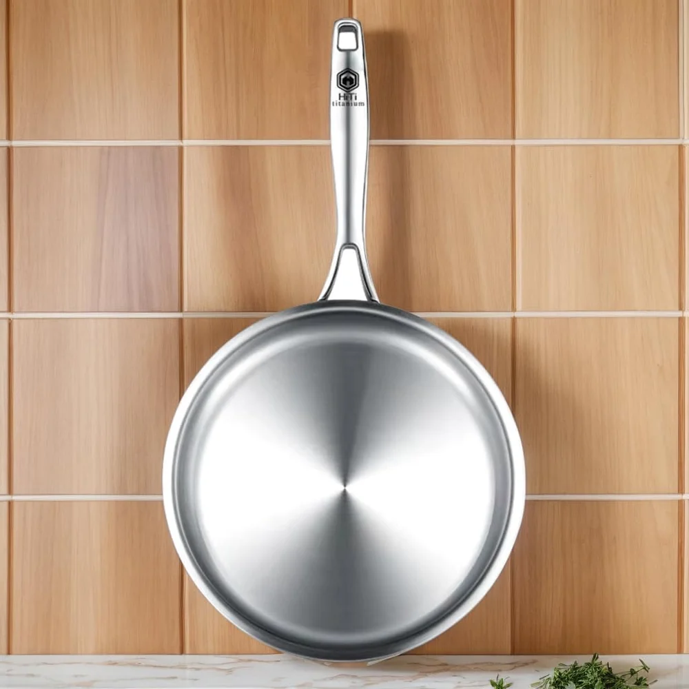 LYQSOE93 10 Inch Pure Titanium Frying Pan