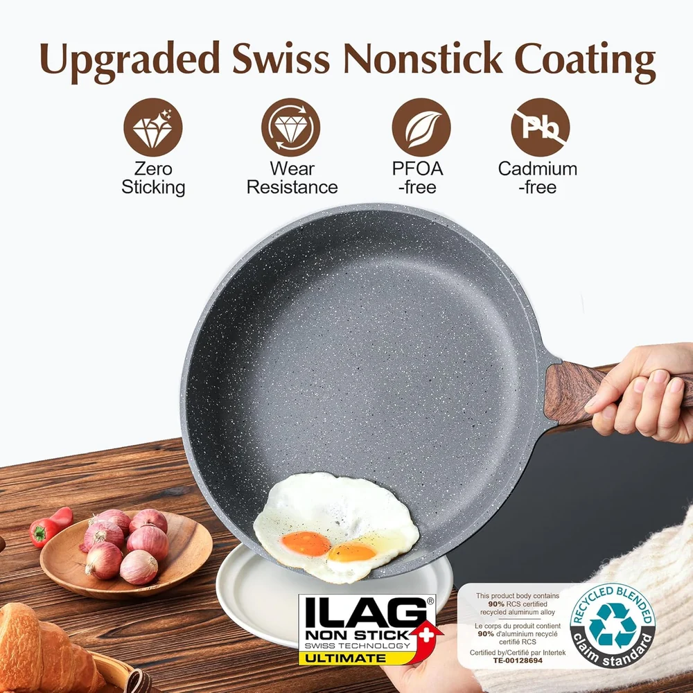 SENSARTE 12.5 Inch Nonstick Frying Pan Skillet