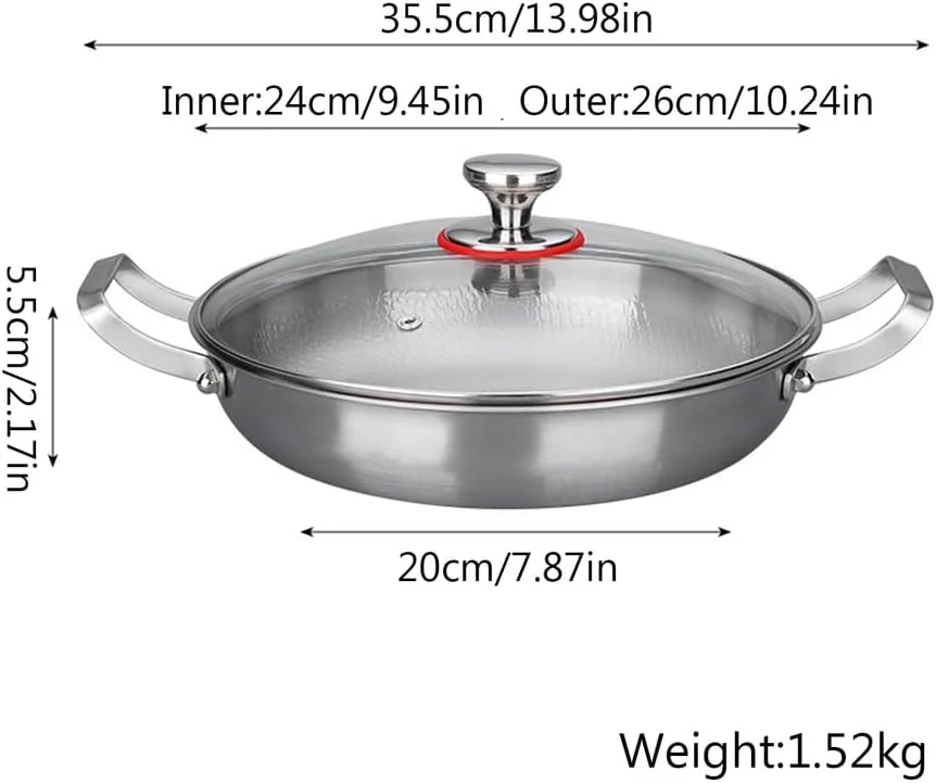 STEHEMO Titanium Hammered Pan