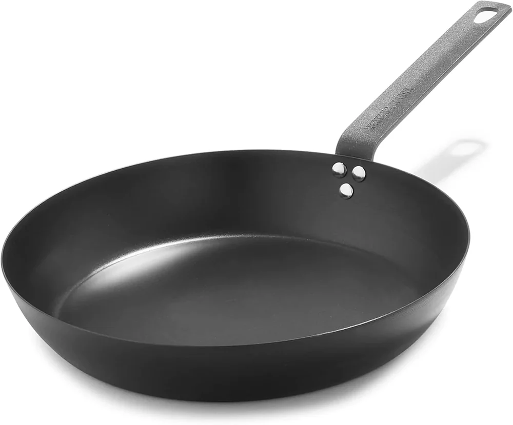 Misen 12 Inch Pre-Seasoned Carbon Steel Fry