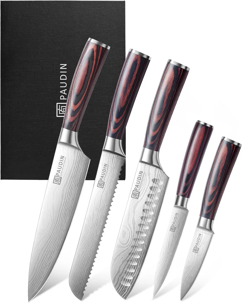 Sunnecko Kitchen Knife Set 5 Piece Chef