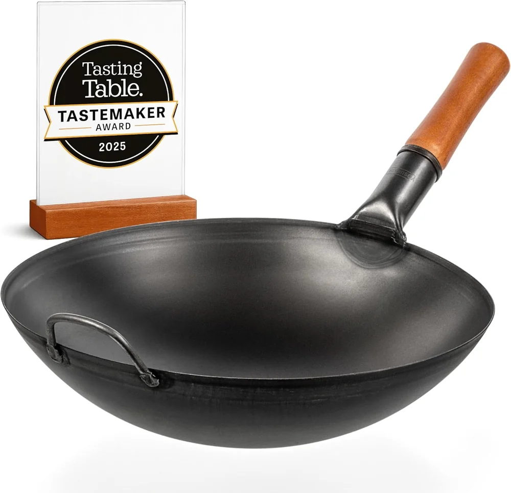 YOSUKATA Carbon Steel Wok Pan 13