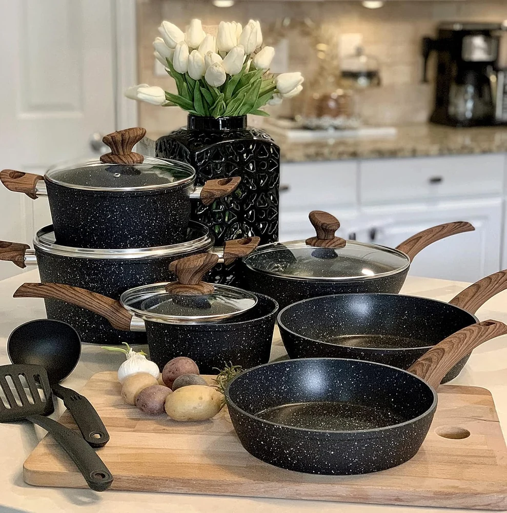 Astercook 19 Pcs Kitchen Cookware Sets