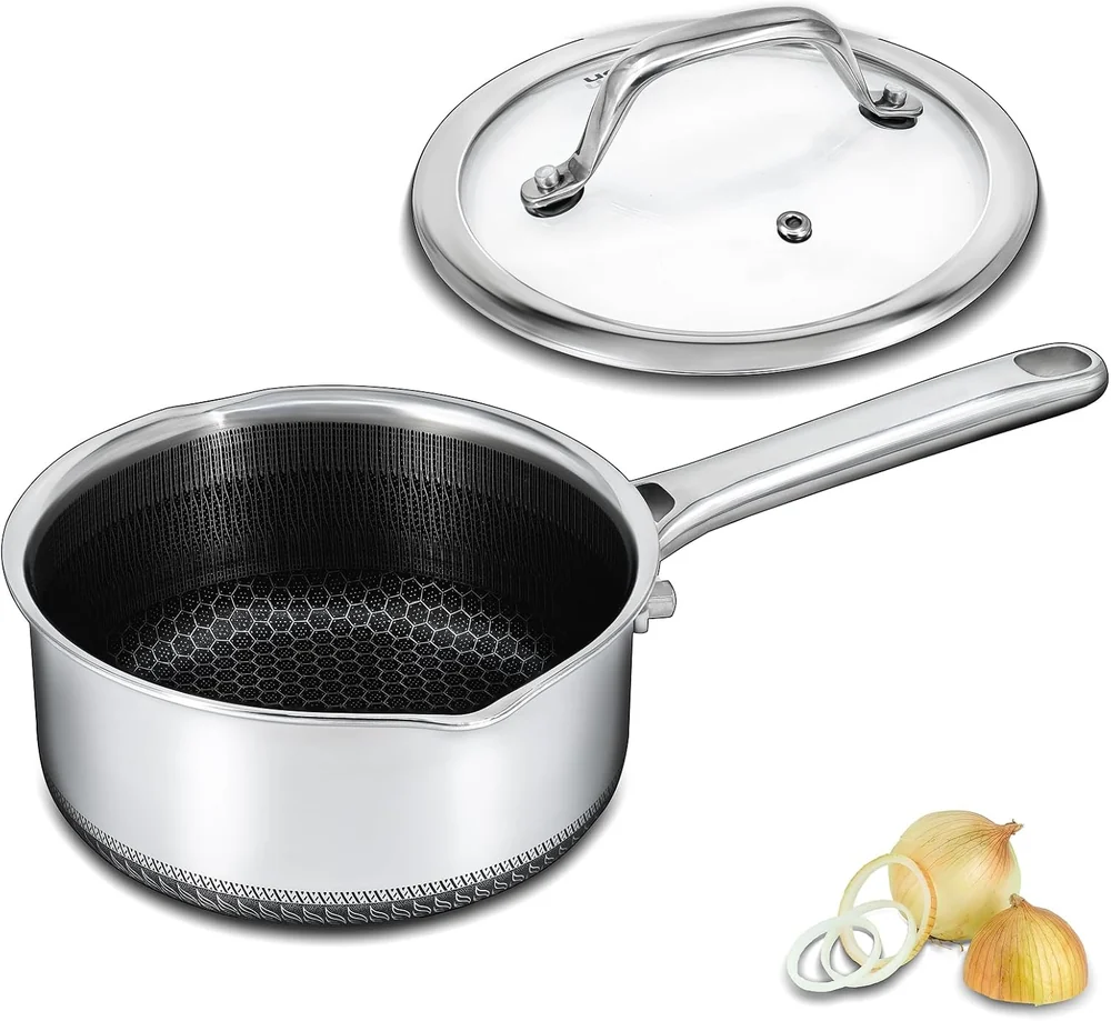HexClad Hybrid Nonstick 2-Quart Saucepan