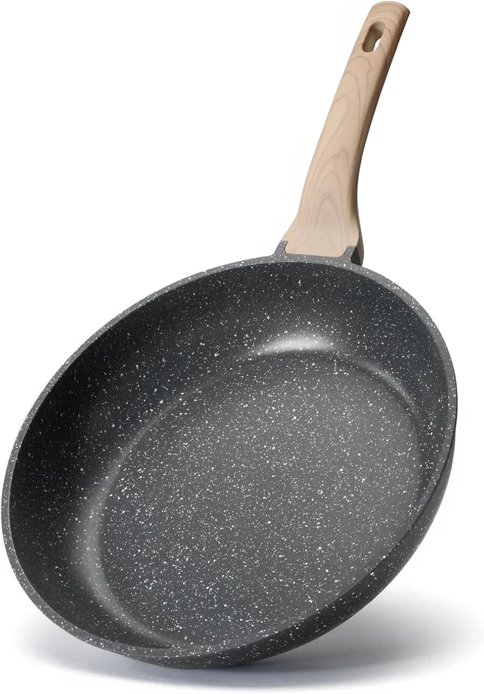 JEETEE 9.5 Inch Nonstick Frying Pan Stone