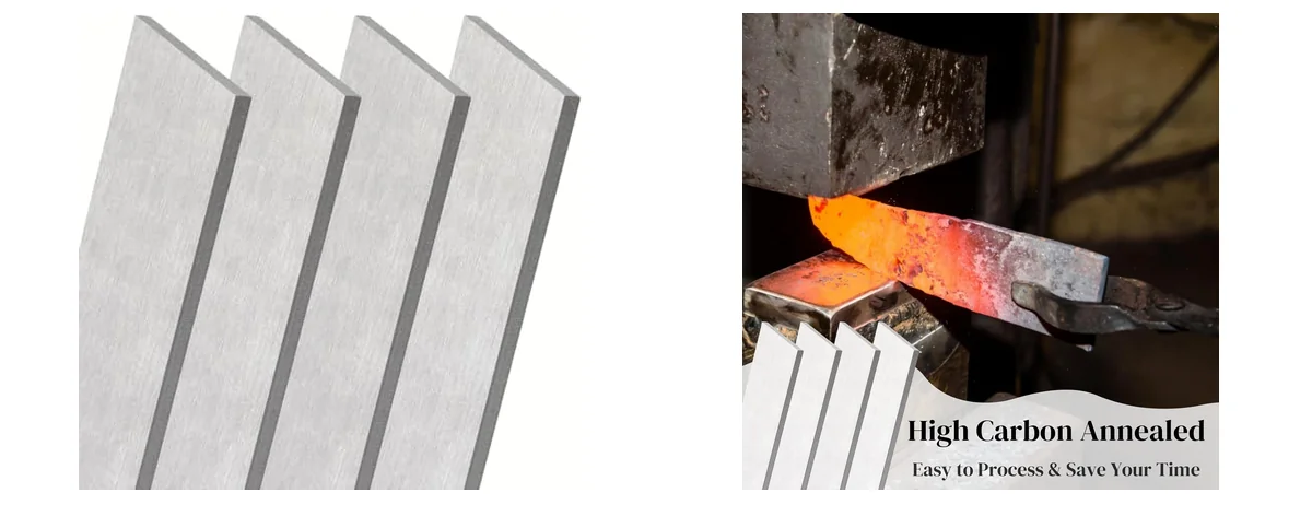 ZAVOOS 4 Pack 1095 Steel Flat Stock images