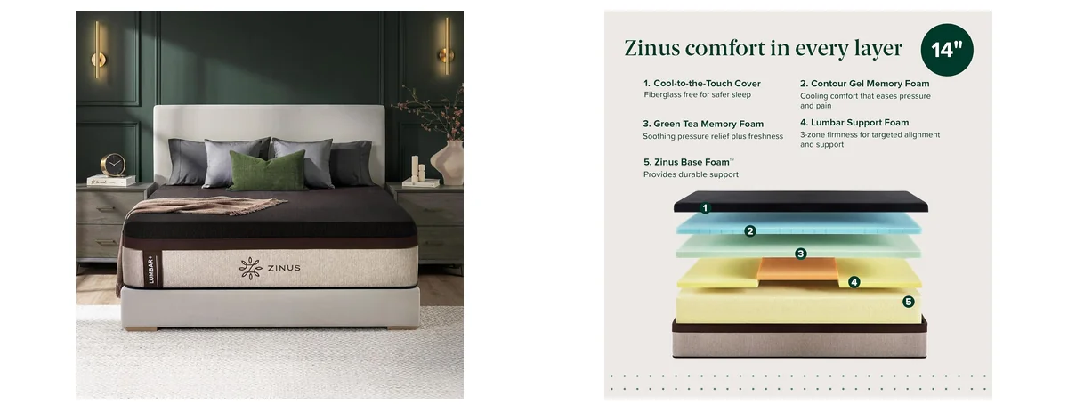 Zinus King images