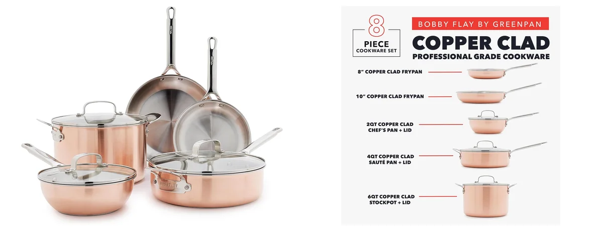 GreenPan x Bobby Flay 8 Piece Copper images