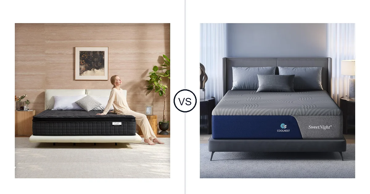 Comparison of Curelia Queen and Sweetnight Queen (U.S. Standard)