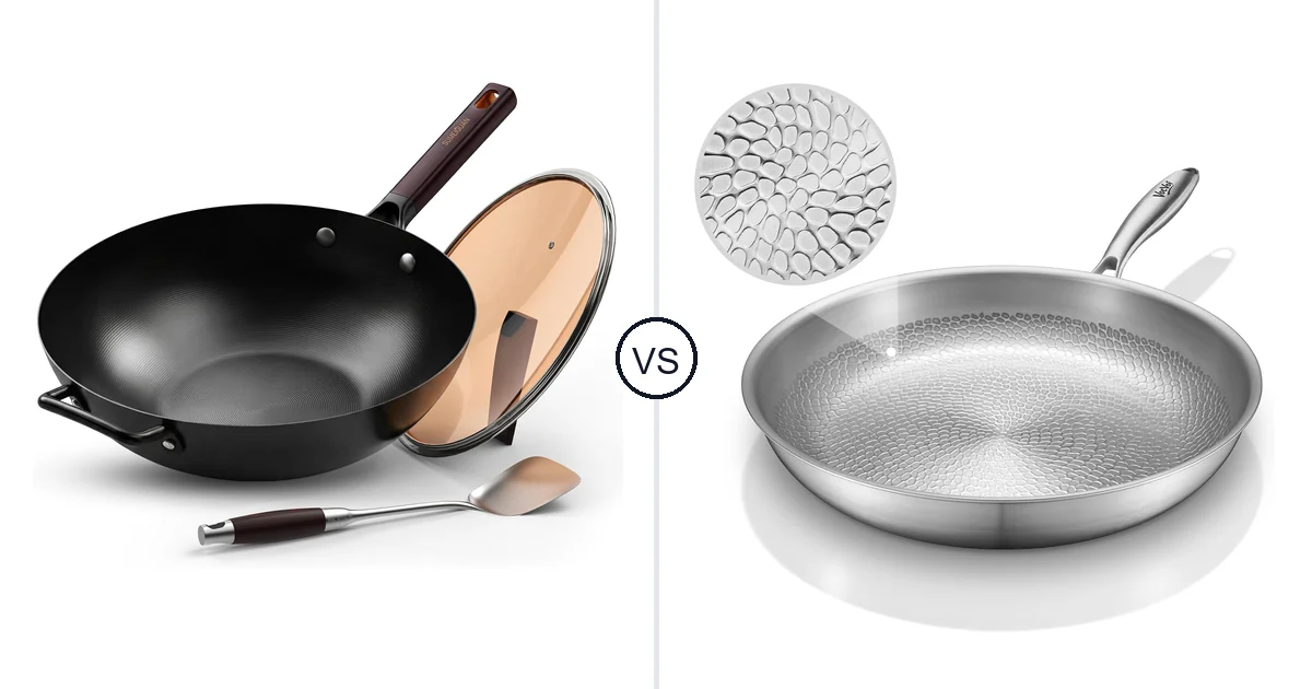 Comparison of SUMEIGUAN 13.5" Carbon Steel Wok Pan - and VocVoi VVTP12