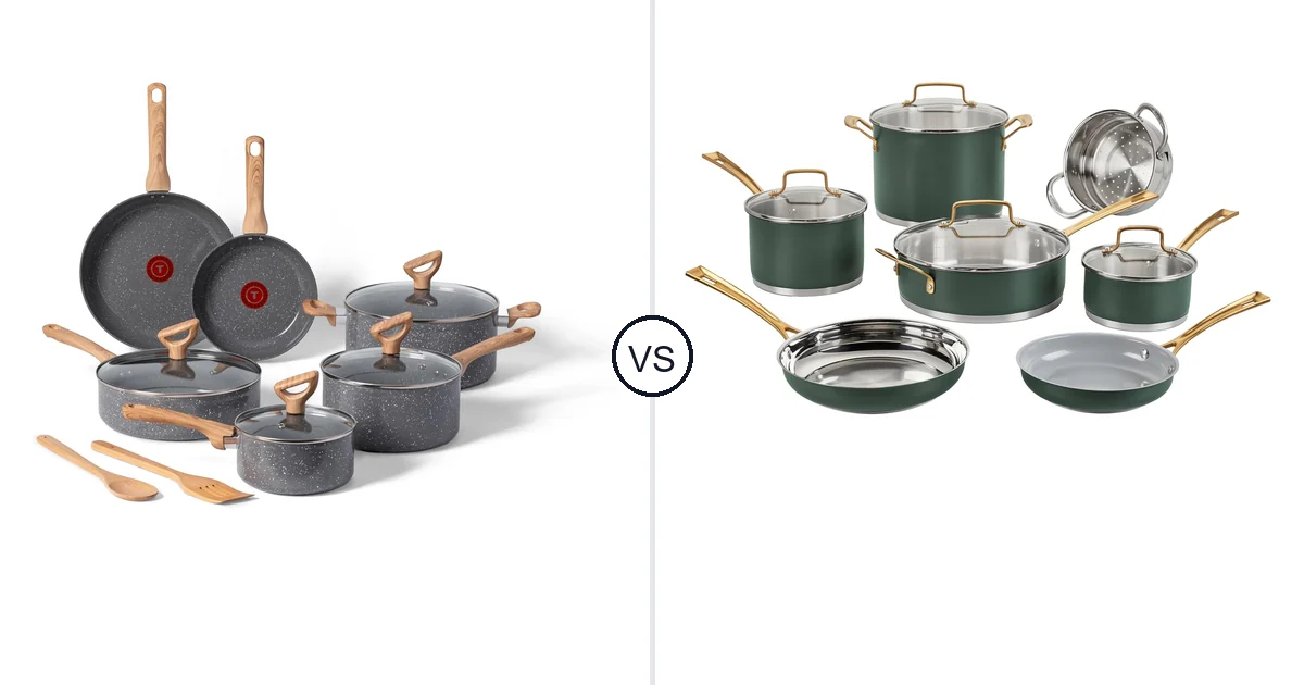 Comparison of T-Fal 12-Piece and Cuisinart 11 piece set