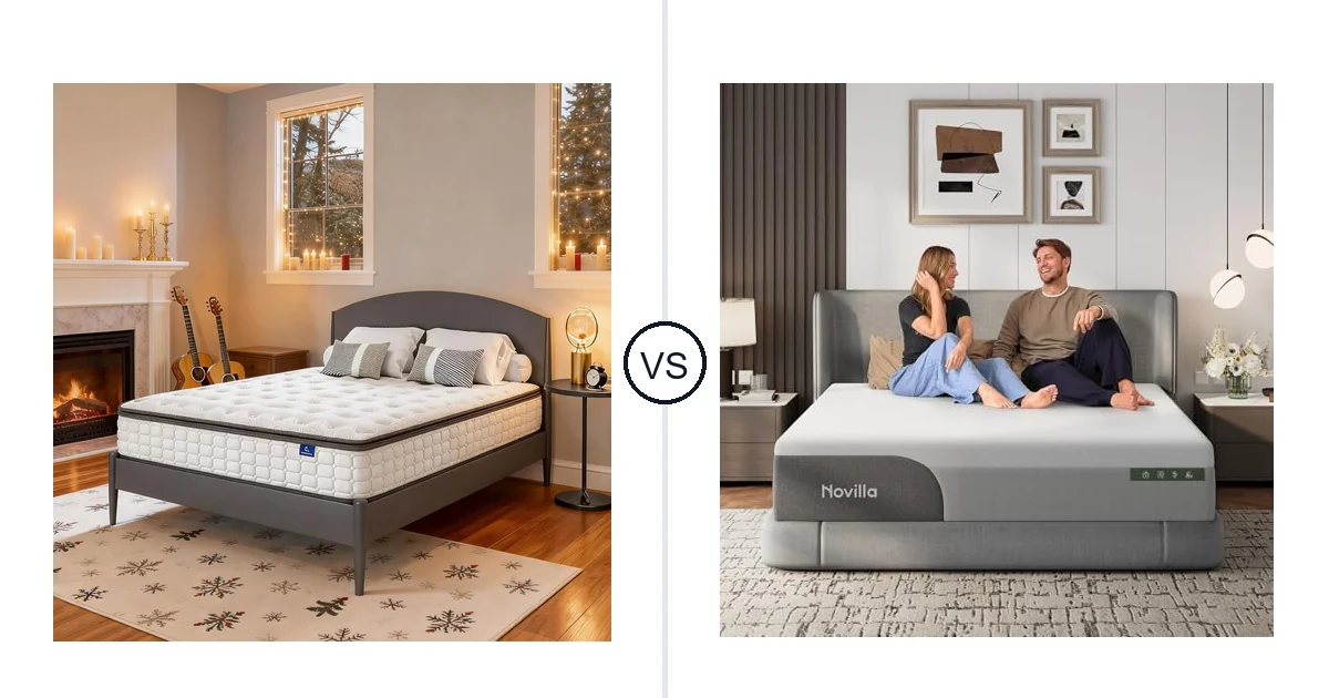 Vesgantti Queen vs Novilla Queen: Mattress Comparison (Key