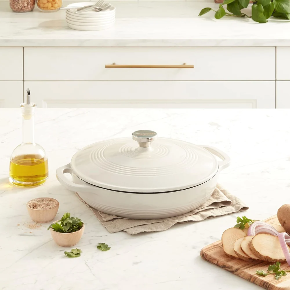 Lodge Essential Enamel Braiser - Refrigerator- &