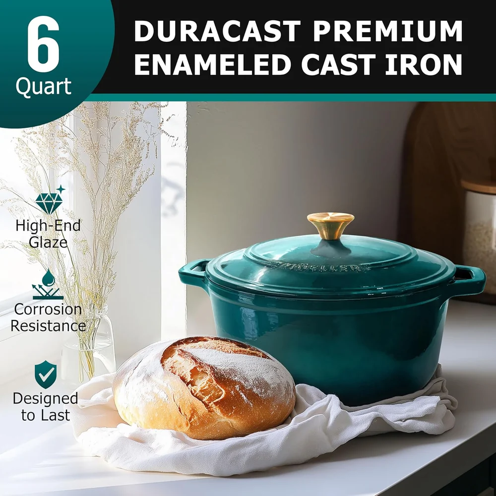 MUELLER HOME Mueller DuraCast 6 Quart Enameled Cast