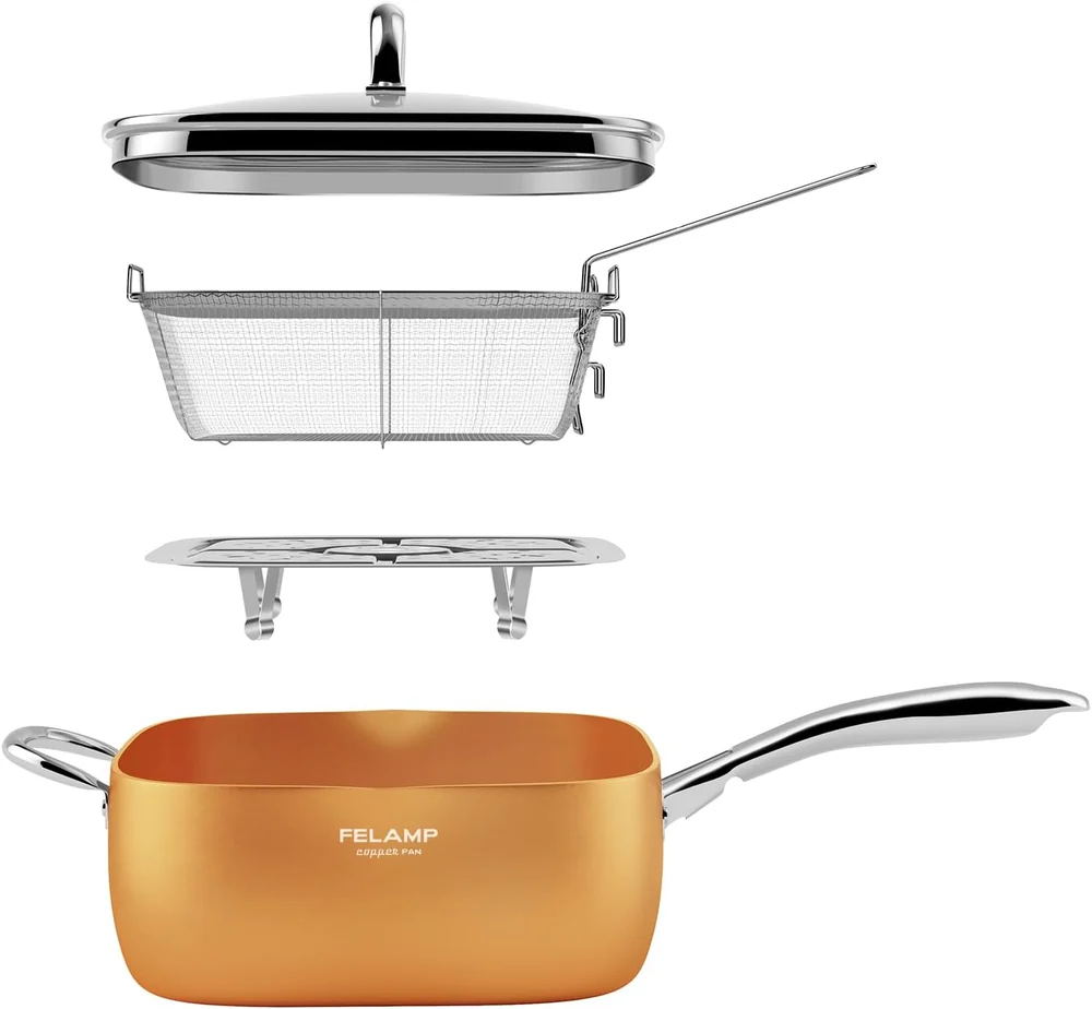 GOTHAM STEEL Hammered Frying Pan Set