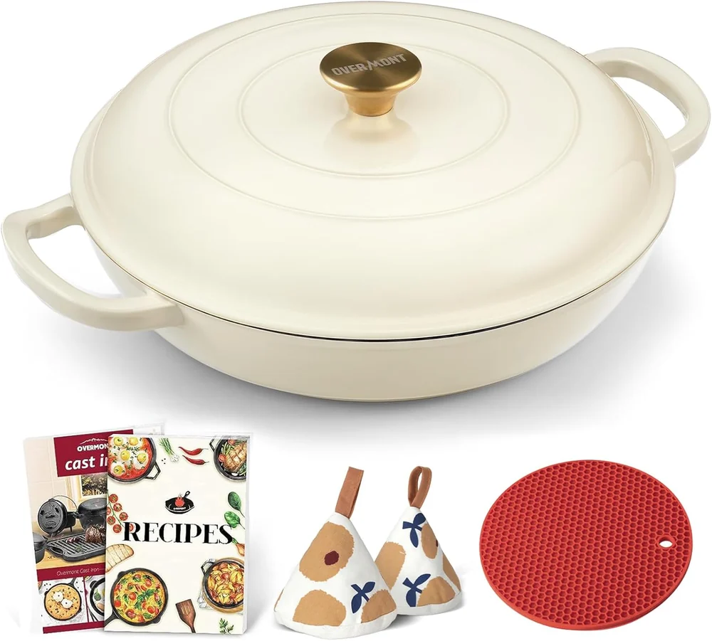 Lodge Essential Enamel Braiser - Refrigerator- &