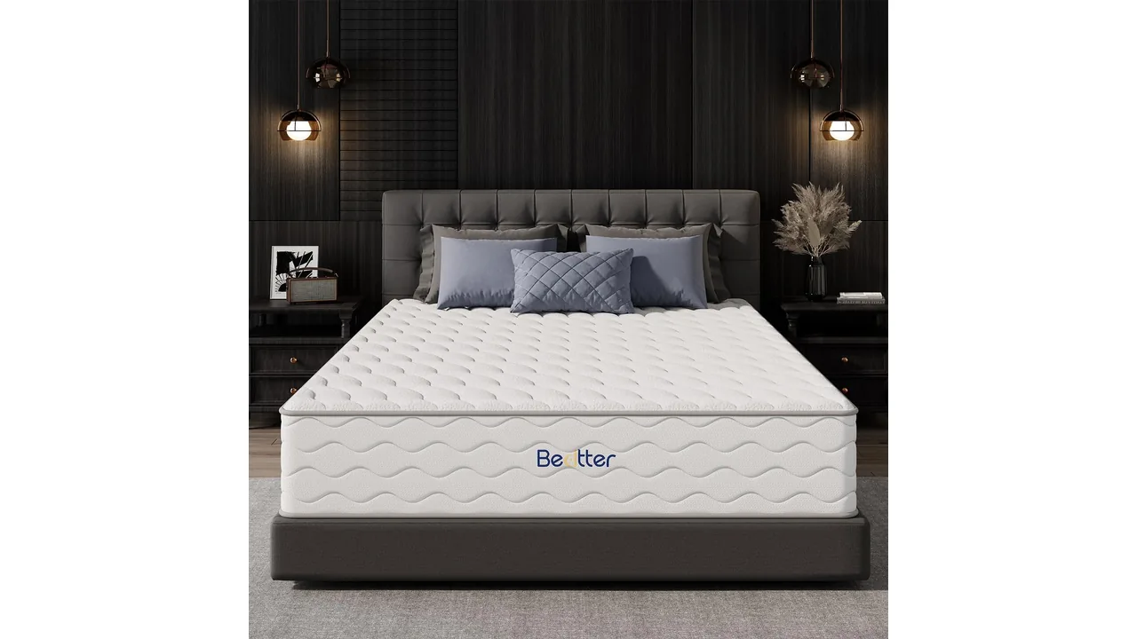 14 Inch King Size Mattress, Luxury Cooling Hybrid Mattress with Ice Silk Cover & Gel Memory Foam, 7-Zone Support, Extra Firm Bed for Couples, Strong Edge Support, No Sagging & Motion Isolation