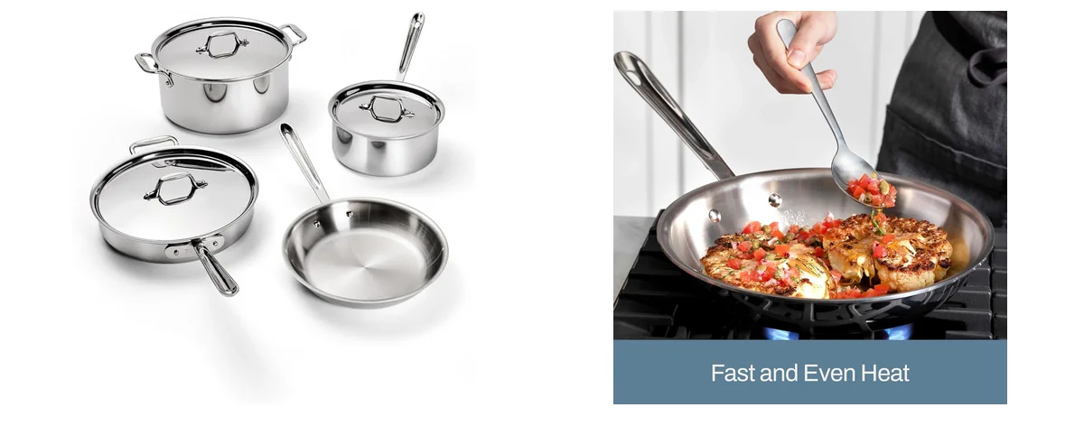 All-Clad 7 Piece Stainless Steel Set images