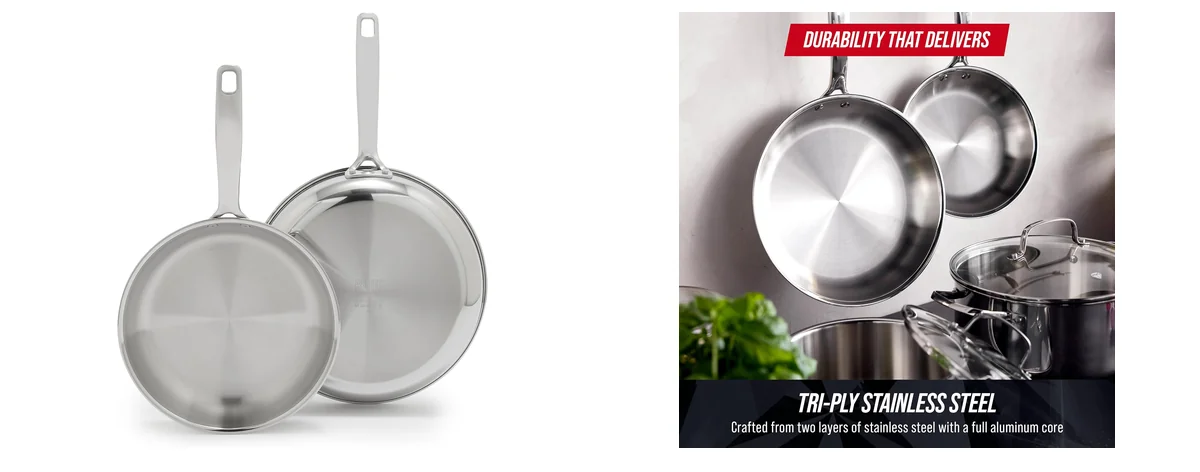 Blue Diamond Pro Steel 2 Piece Tri-Ply Stainless images