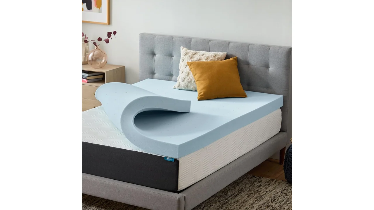 Lucid 4 Inch Memory Foam Mattress Topper, Twin XL