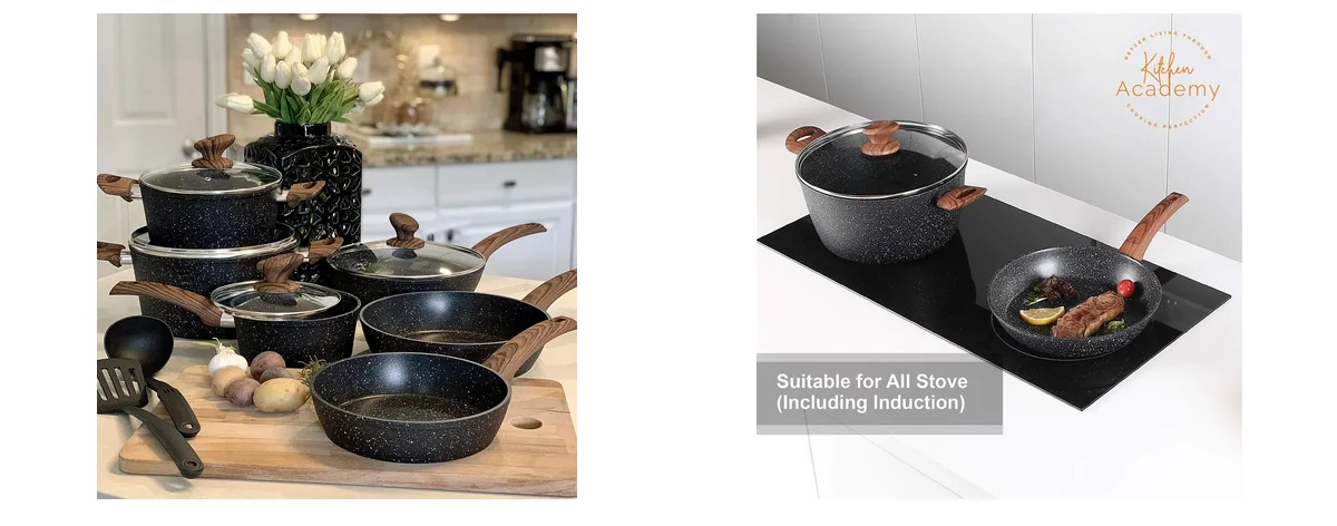 Kitchen Academy 12 PCS Cookware Set images