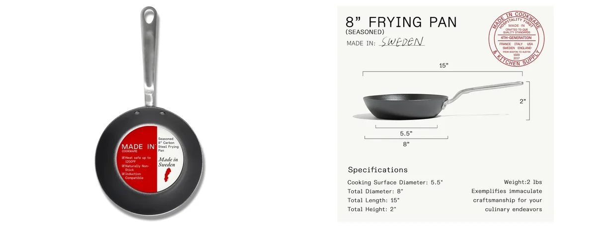 Made In Cookware - Seasoned 8