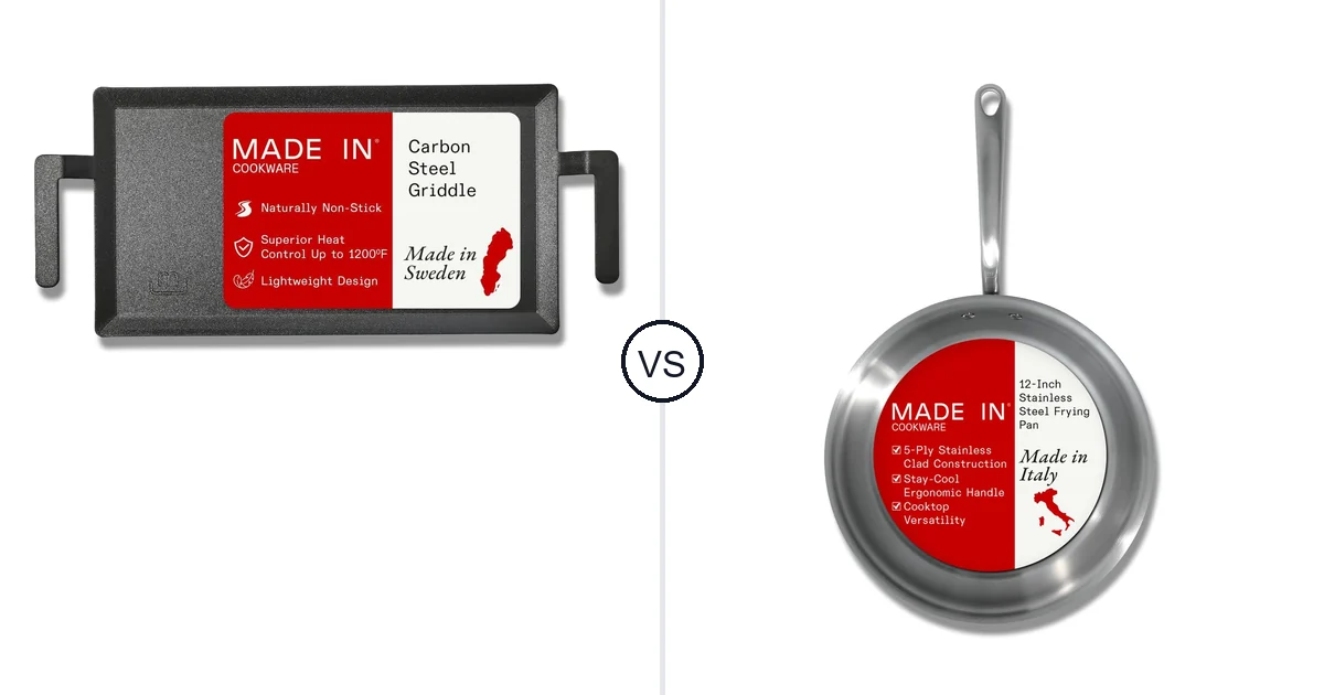 Made in Cookware – Carbon vs 12-Inch: Griddle Frying Pan Comparison