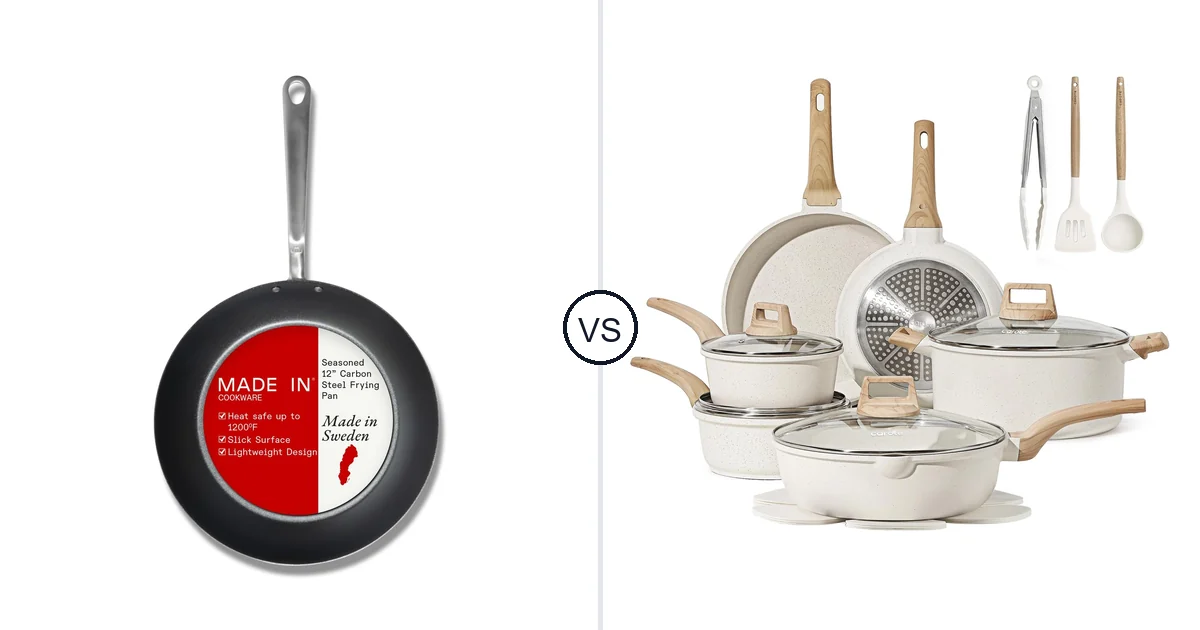 Made in Cookware – Seasoned vs CAROTE 16 Piece: Which Should You Buy?
