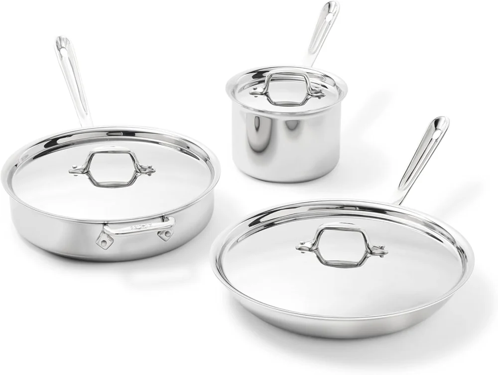 All-Clad D3® Stainless Steel 5 Piece Frypan